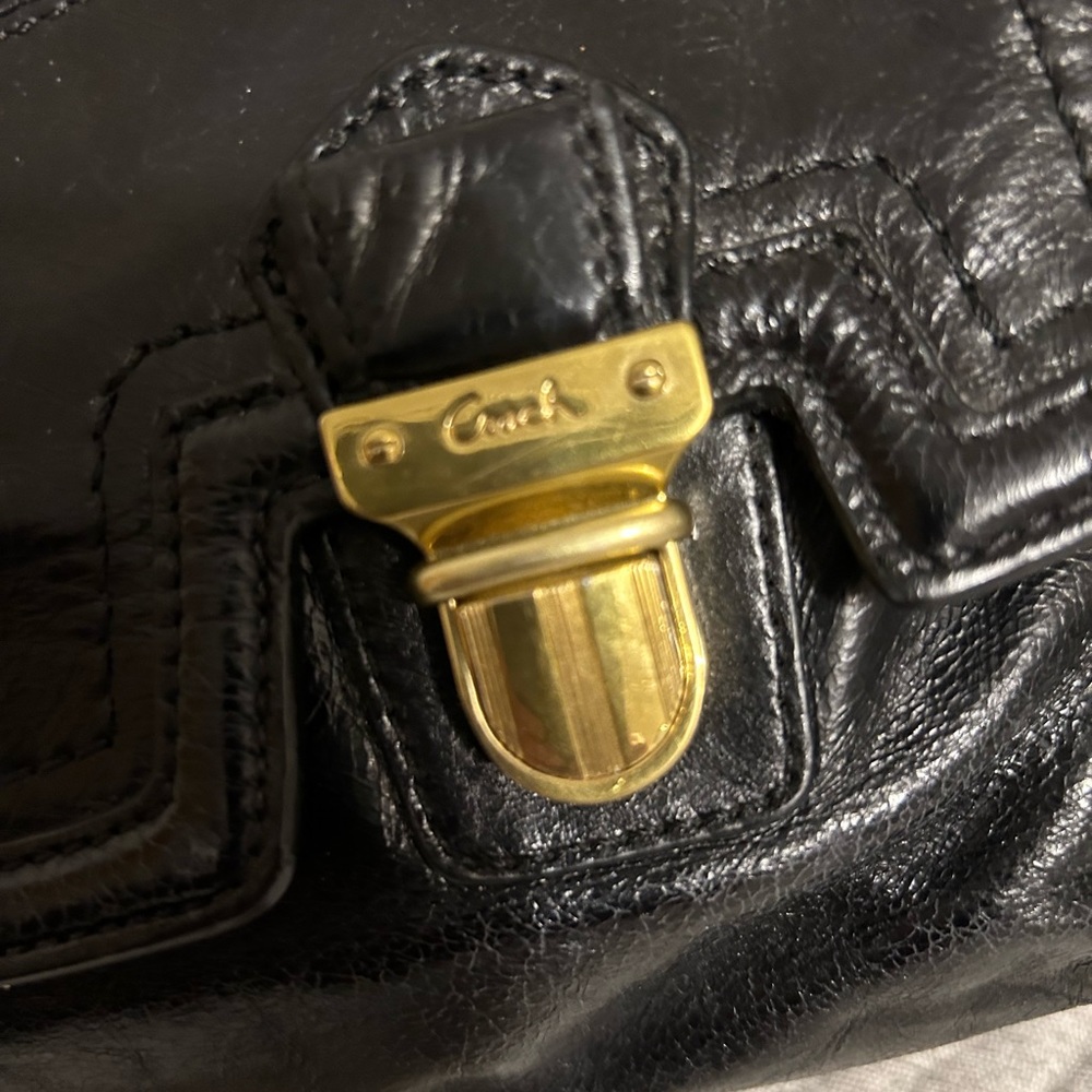 Coach vintage black leather purse - Picture 3 of 11